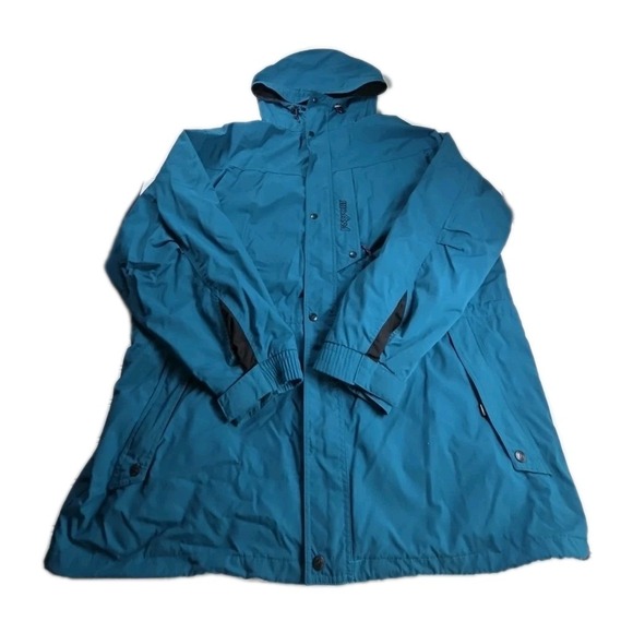 Jansport Other - JanSport Ripstop Rain Jacket Men XL BLUE Drawcord Adjustable Waist Hood Full Zip
